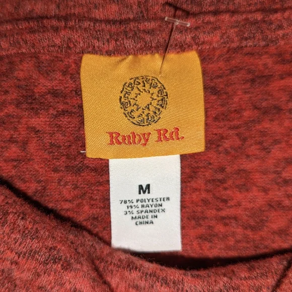 NWT Ruby Rd Fireside Fleece Cozy Cowl Neck Sweater Soft Warm & Fuzzy  HOLIDAY - Picture 3 of 10